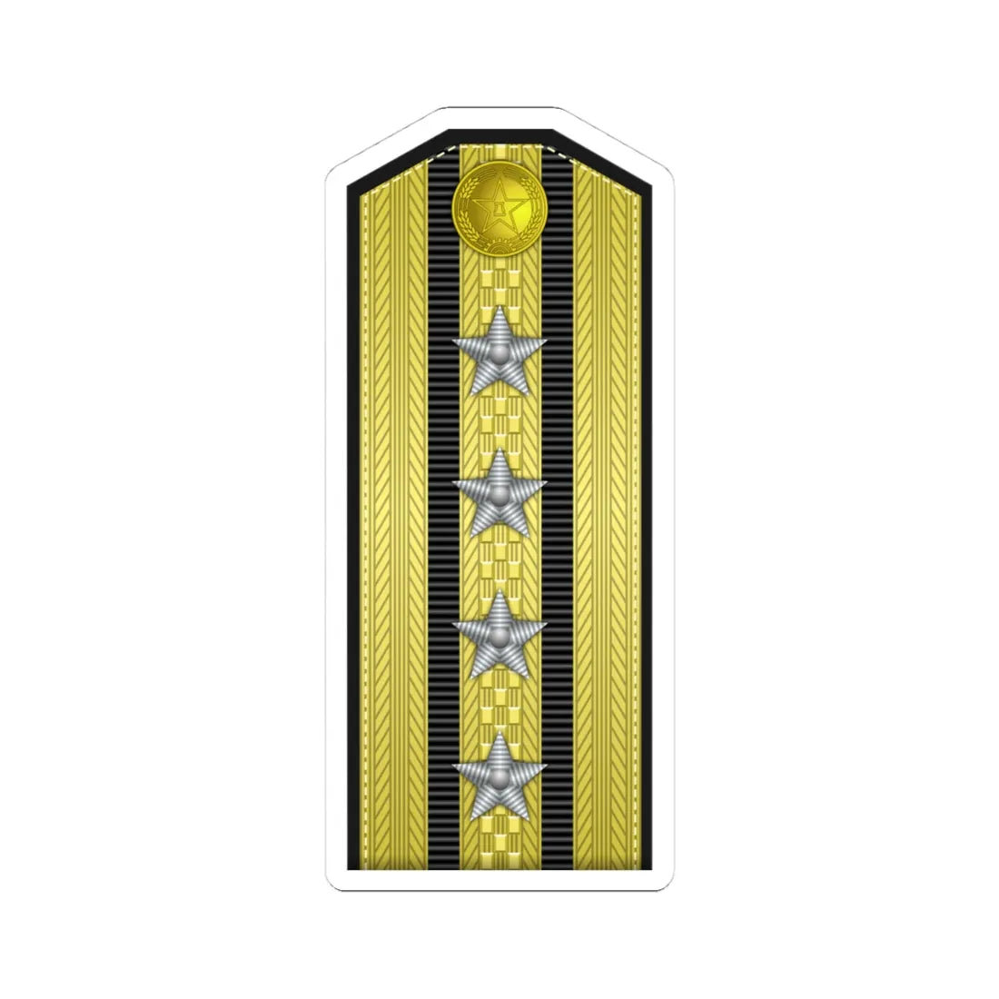 PLA Hǎi jūn dà xiào Type 55 (China) (Military Rank) STICKER Vinyl Kiss-Cut Decal 4 Inch White - The Sticker Space