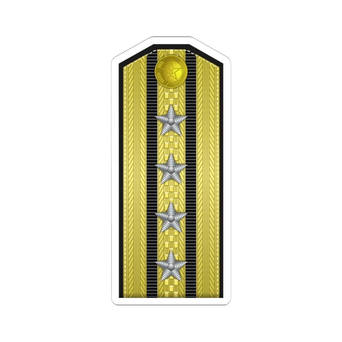 PLA Hǎi jūn dà xiào Type 55 (China) (Military Rank) STICKER Vinyl Kiss-Cut Decal 6 Inch White - The Sticker Space