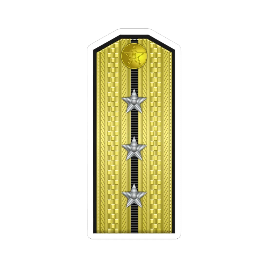 PLA Hǎi jūn shàng wèi Type 55 (China) (Military Rank) STICKER Vinyl Kiss-Cut Decal 3 Inch White - The Sticker Space