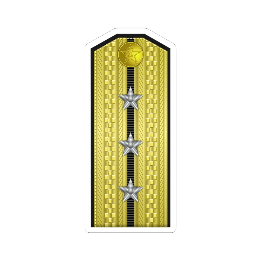 PLA Hǎi jūn shàng wèi Type 55 (China) (Military Rank) STICKER Vinyl Kiss-Cut Decal 4 Inch White - The Sticker Space