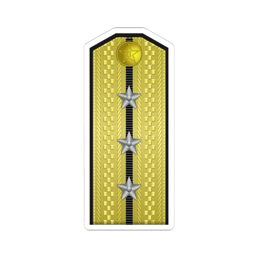 PLA Hǎi jūn shàng wèi Type 55 (China) (Military Rank) STICKER Vinyl Kiss-Cut Decal 6 Inch White - The Sticker Space