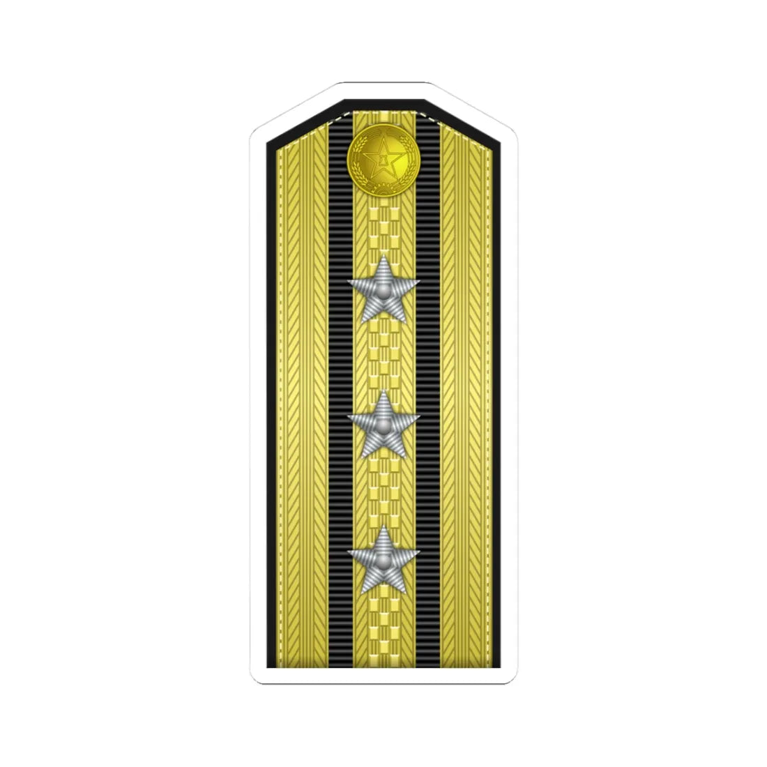 PLA Hǎi jūn shàng xiào Type 55 (China) (Military Rank) STICKER Vinyl Kiss-Cut Decal 3 Inch White - The Sticker Space