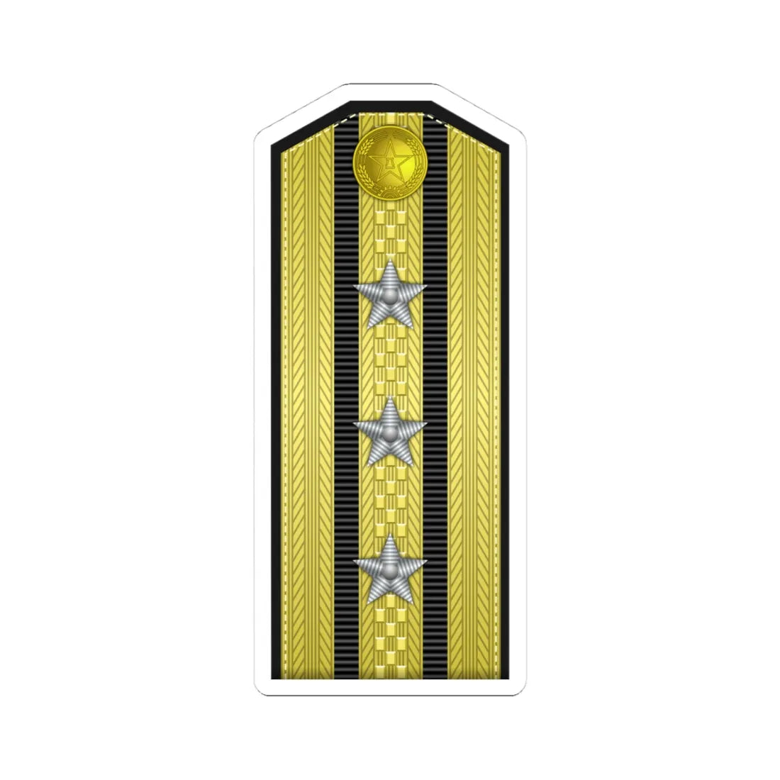 PLA Hǎi jūn shàng xiào Type 55 (China) (Military Rank) STICKER Vinyl Kiss-Cut Decal 4 Inch White - The Sticker Space