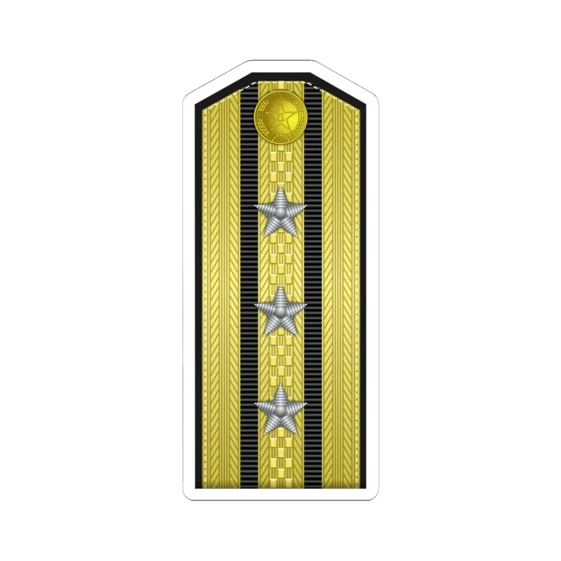 PLA Hǎi jūn shàng xiào Type 55 (China) (Military Rank) STICKER Vinyl Kiss-Cut Decal 6 Inch White - The Sticker Space