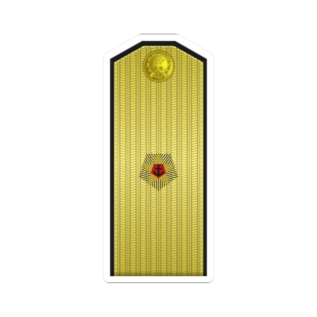 PLA Hǎi jūn shào jiàng Type 55 (China) (Military Rank) STICKER Vinyl Kiss-Cut Decal 2 Inch White - The Sticker Space