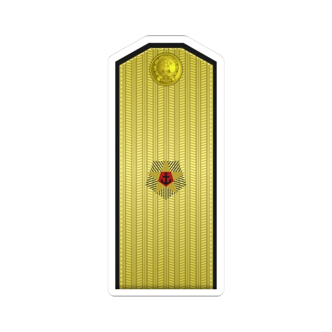 PLA Hǎi jūn shào jiàng Type 55 (China) (Military Rank) STICKER Vinyl Kiss-Cut Decal 3 Inch White - The Sticker Space