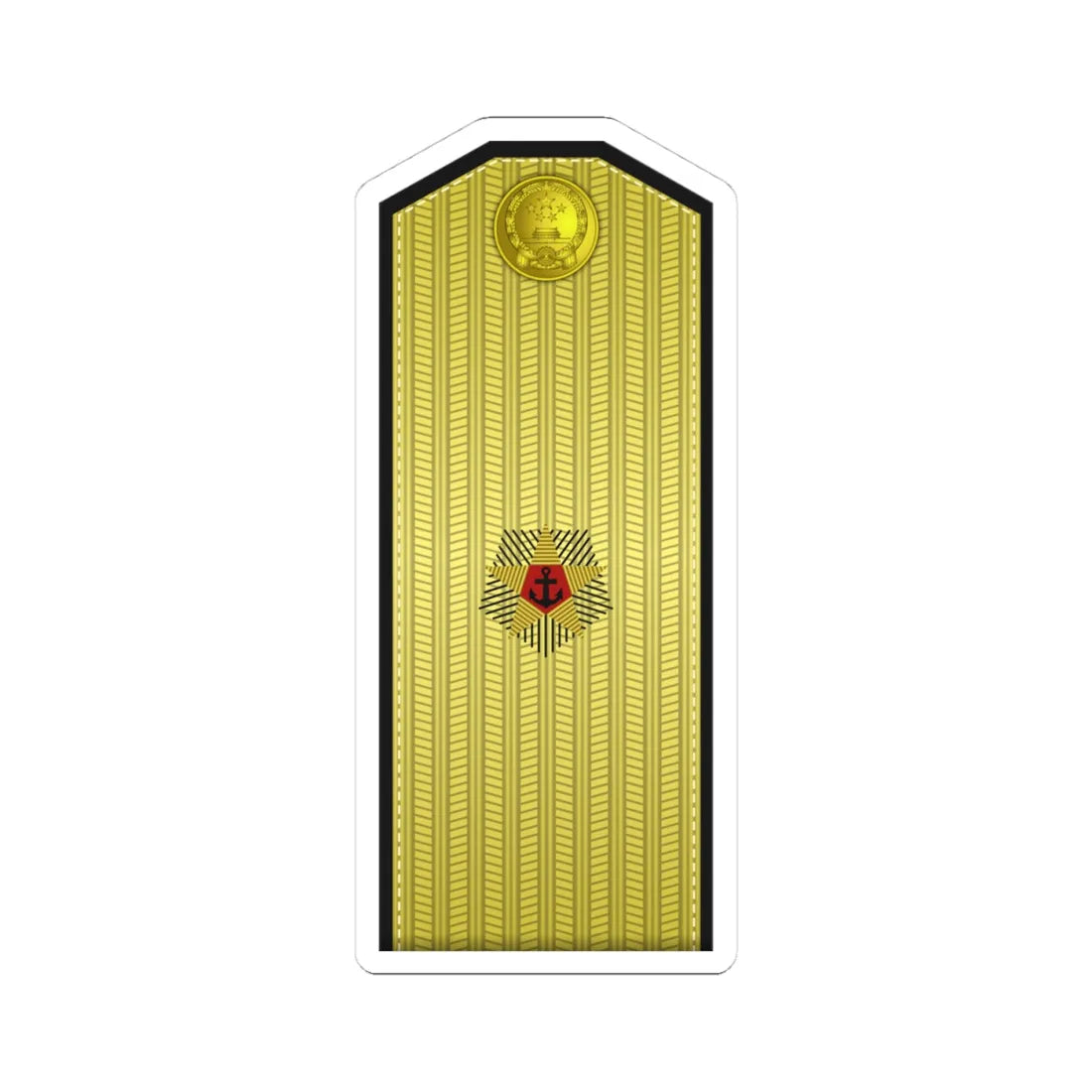 PLA Hǎi jūn shào jiàng Type 55 (China) (Military Rank) STICKER Vinyl Kiss-Cut Decal 4 Inch White - The Sticker Space