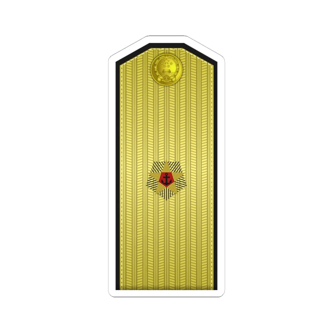 PLA Hǎi jūn shào jiàng Type 55 (China) (Military Rank) STICKER Vinyl Kiss-Cut Decal 6 Inch White - The Sticker Space