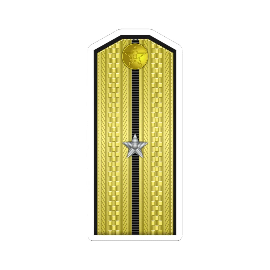 PLA Hǎi jūn shào wèi Type 55 (China) (Military Rank) STICKER Vinyl Kiss-Cut Decal 4 Inch White - The Sticker Space