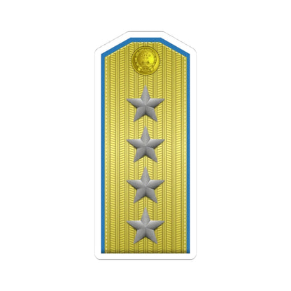 PLA kōng jūn dà jiàng Type 55 (China) (Military Rank) STICKER Vinyl Kiss-Cut Decal 4 Inch White - The Sticker Space