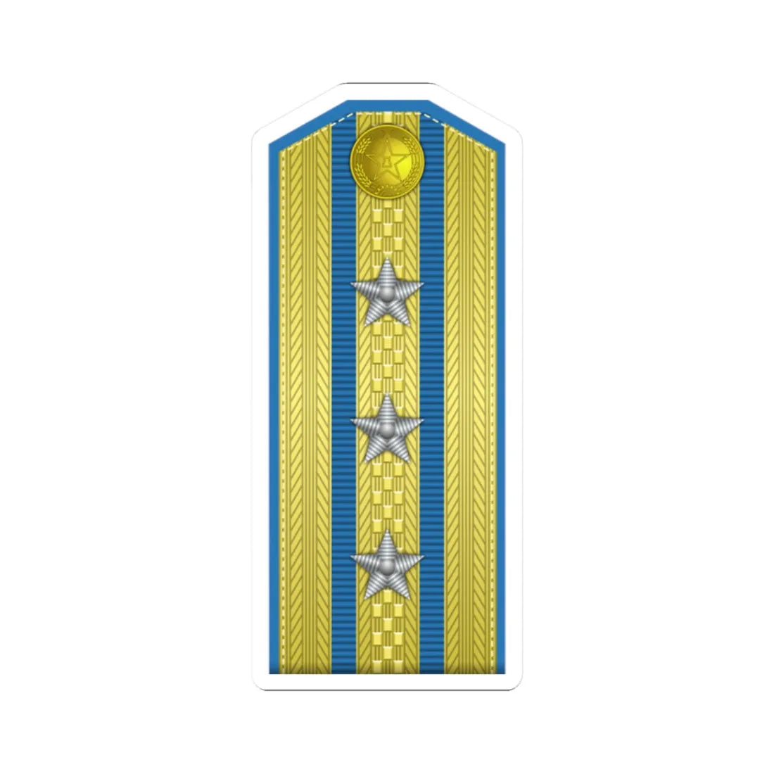 PLA kōng jūn shàng xiào Type 55 (China) (Military Rank) STICKER Vinyl Kiss-Cut Decal 2 Inch White - The Sticker Space