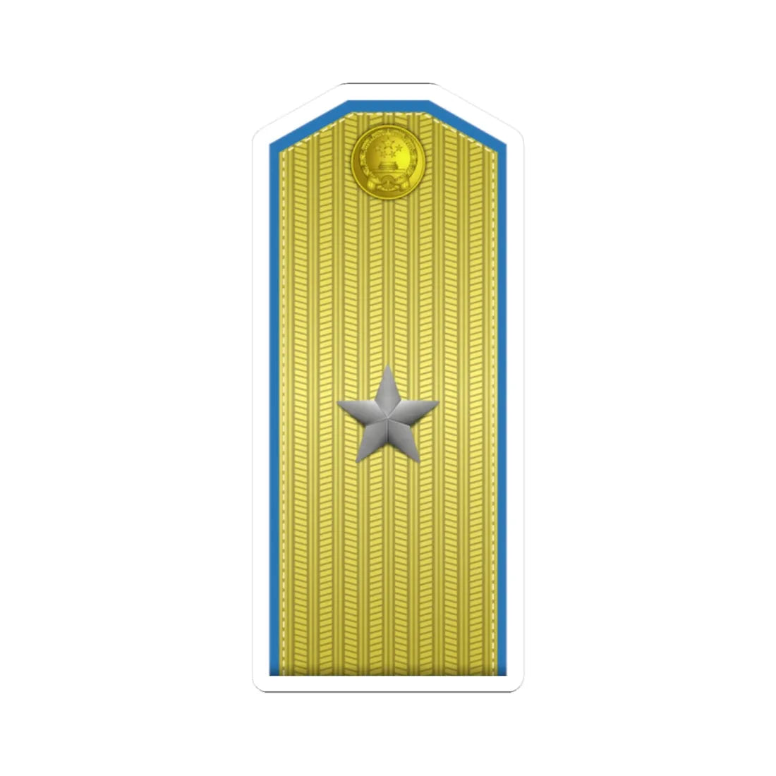 PLA kōng jūn shào jiàng Type 55 (China) (Military Rank) STICKER Vinyl Kiss-Cut Decal 2 Inch White - The Sticker Space