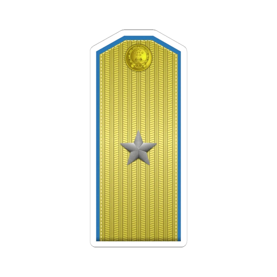 PLA kōng jūn shào jiàng Type 55 (China) (Military Rank) STICKER Vinyl Kiss-Cut Decal 6 Inch White - The Sticker Space