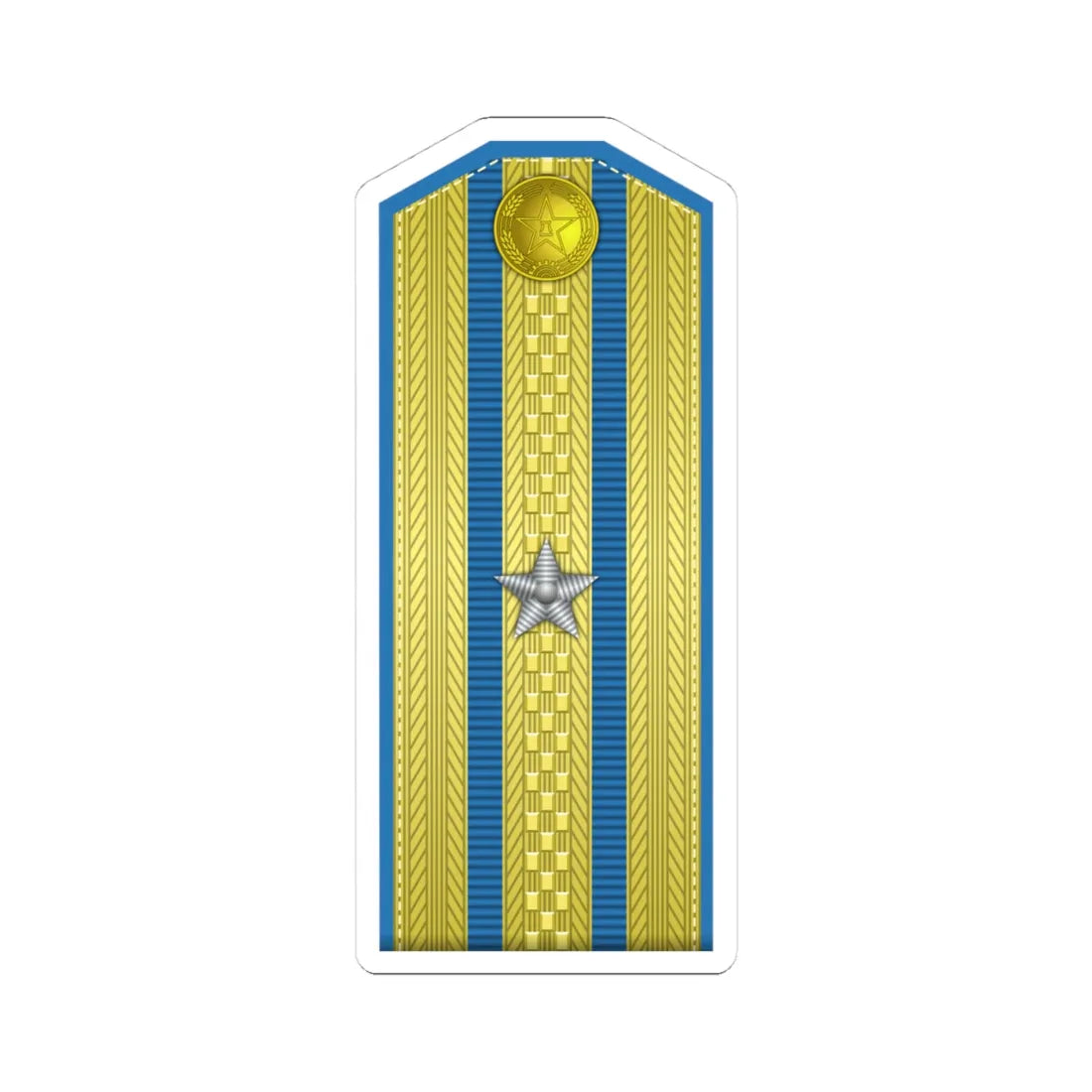 PLA kōng jūn shào xiào Type 55 (China) (Military Rank) STICKER Vinyl Kiss-Cut Decal 4 Inch White - The Sticker Space