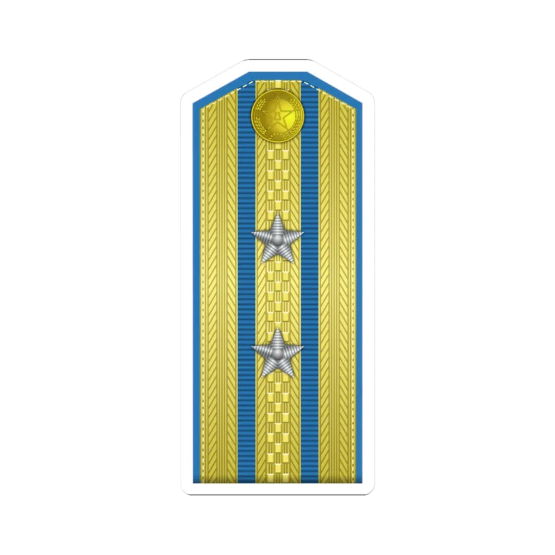 PLA kōng jūn zhōng xiào Type 55 (China) (Military Rank) STICKER Vinyl Kiss-Cut Decal 2 Inch White - The Sticker Space