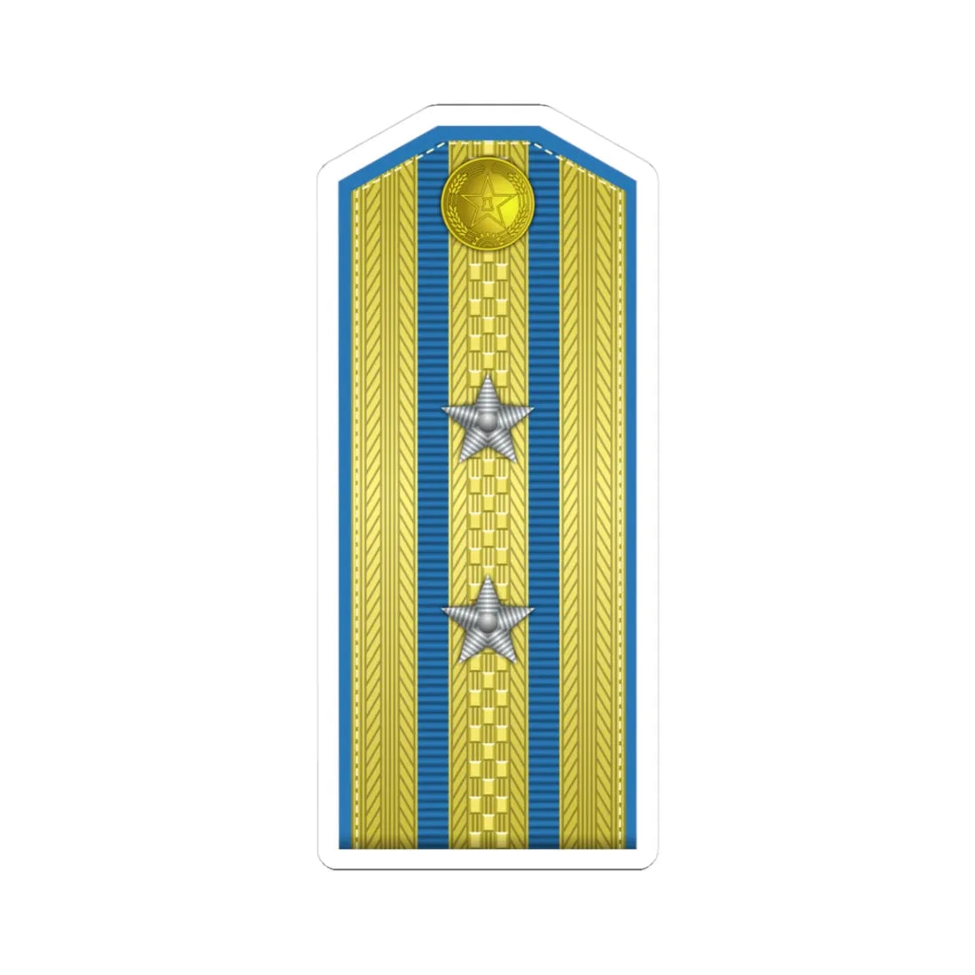 PLA kōng jūn zhōng xiào Type 55 (China) (Military Rank) STICKER Vinyl Kiss-Cut Decal 3 Inch White - The Sticker Space