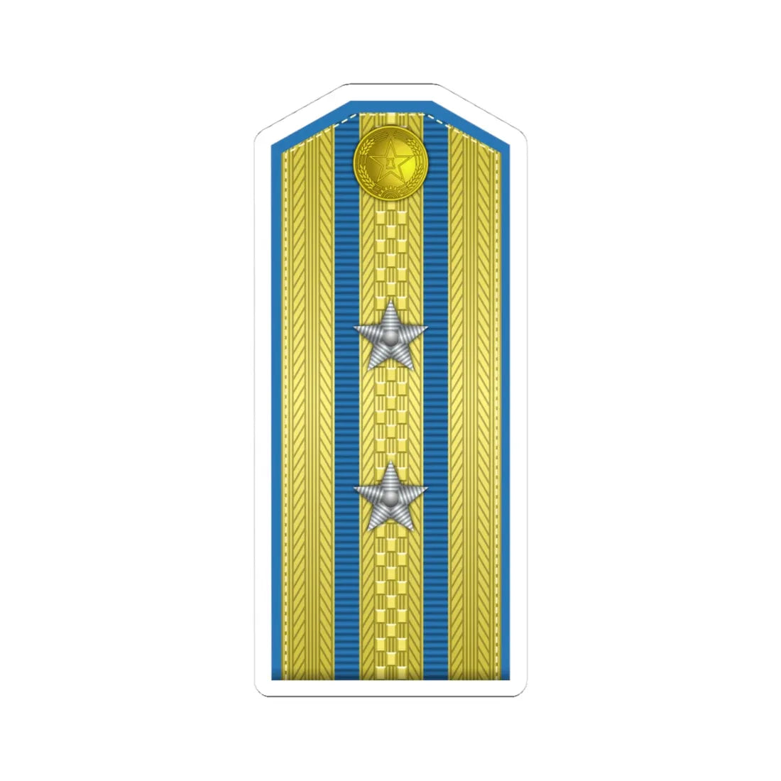 PLA kōng jūn zhōng xiào Type 55 (China) (Military Rank) STICKER Vinyl Kiss-Cut Decal 4 Inch White - The Sticker Space