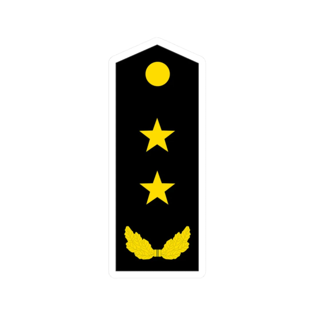 PLA Lieutenant General Navy (China) (Military Rank) STICKER Vinyl Kiss-Cut Decal 2 Inch White - The Sticker Space