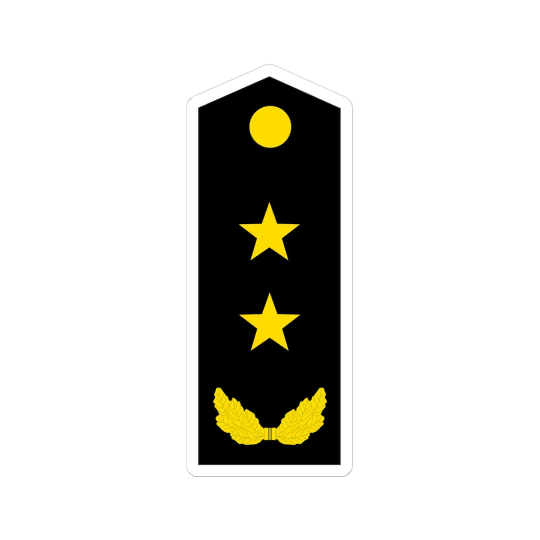 PLA Lieutenant General Navy (China) (Military Rank) STICKER Vinyl Kiss-Cut Decal 3 Inch White - The Sticker Space