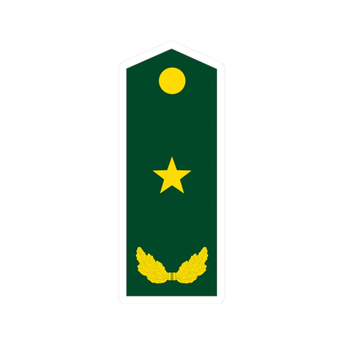 PLA Major General (China) (Military Rank) STICKER Vinyl Kiss-Cut Decal 2 Inch White - The Sticker Space