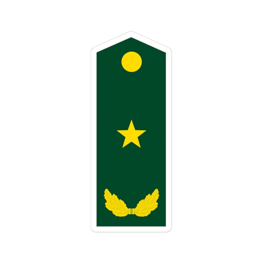 PLA Major General (China) (Military Rank) STICKER Vinyl Kiss-Cut Decal 3 Inch White - The Sticker Space