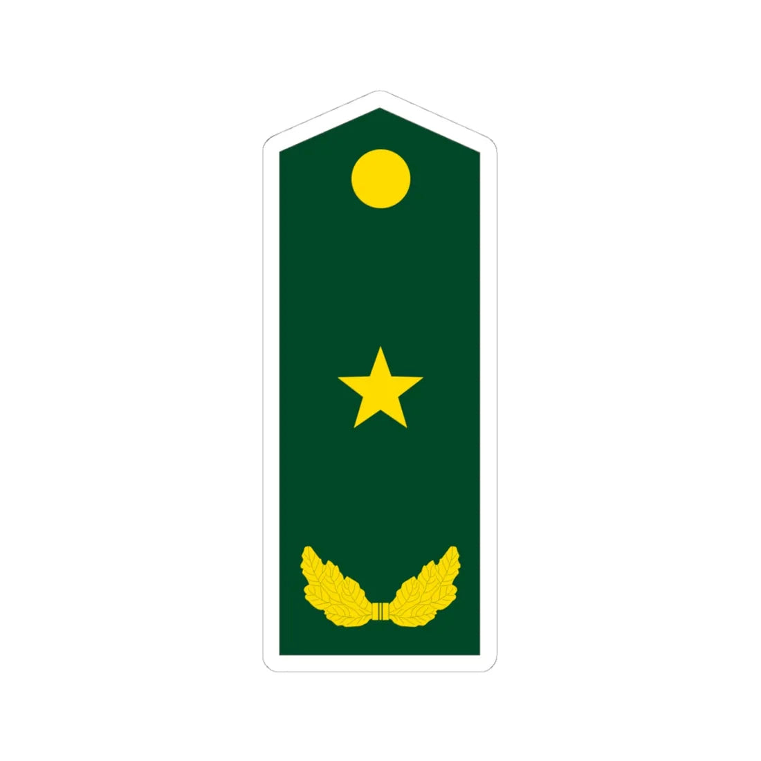 PLA Major General (China) (Military Rank) STICKER Vinyl Kiss-Cut Decal 4 Inch White - The Sticker Space