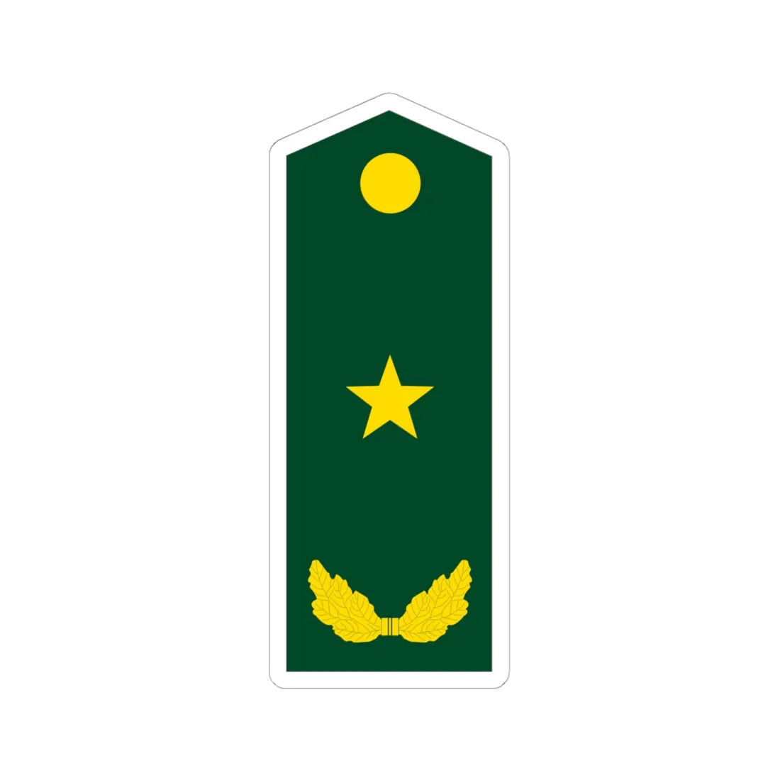PLA Major General (China) (Military Rank) STICKER Vinyl Kiss-Cut Decal 6 Inch White - The Sticker Space