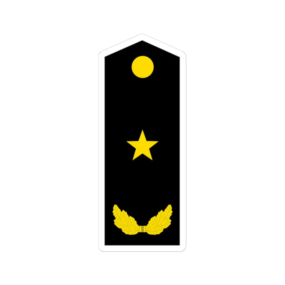 PLA Major General Navy (China) (Military Rank) STICKER Vinyl Kiss-Cut Decal 3 Inch White - The Sticker Space