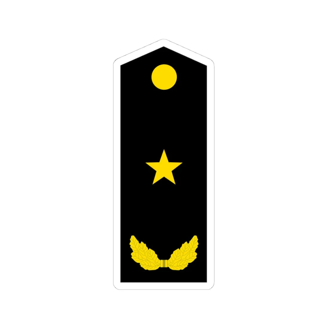 PLA Major General Navy (China) (Military Rank) STICKER Vinyl Kiss-Cut Decal 4 Inch White - The Sticker Space