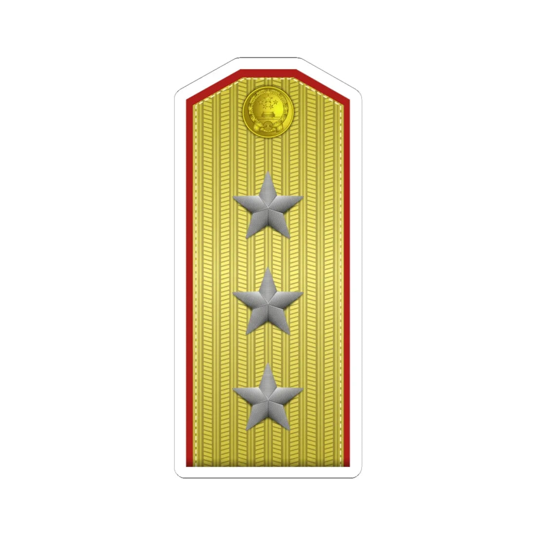 PLA shàng jiàng Type 55 (China) (Military Rank) STICKER Vinyl Kiss-Cut Decal 6 Inch White - The Sticker Space