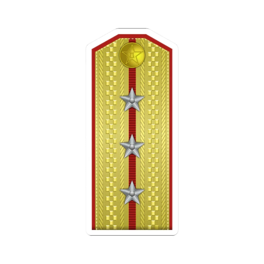 PLA shàng wèi Type 55 (China) (Military Rank) STICKER Vinyl Kiss-Cut Decal 2 Inch White - The Sticker Space