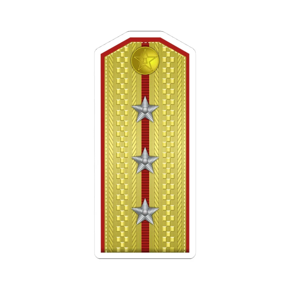 PLA shàng wèi Type 55 (China) (Military Rank) STICKER Vinyl Kiss-Cut Decal 4 Inch White - The Sticker Space