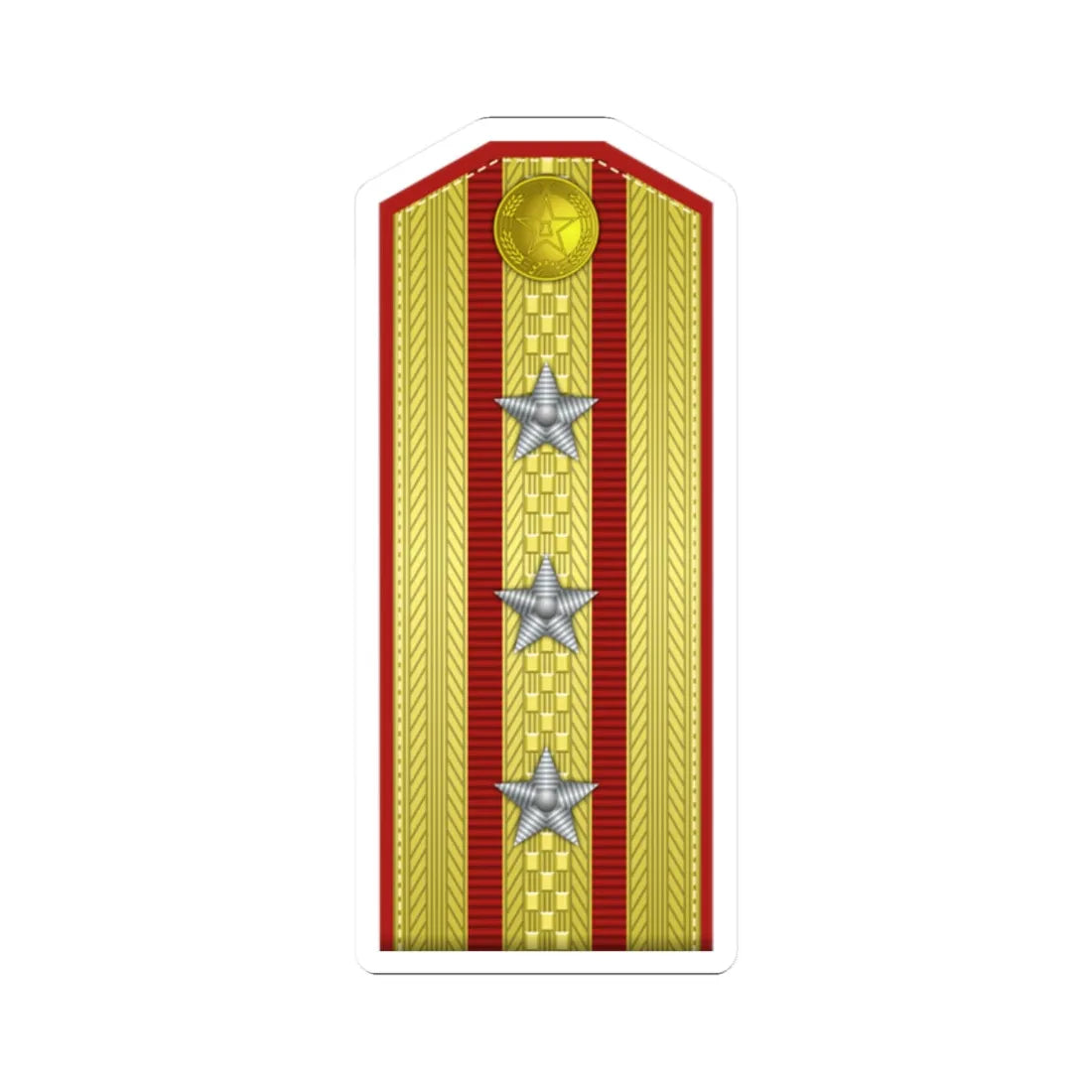 PLA shàng xiào Type 55 (China) (Military Rank) STICKER Vinyl Kiss-Cut Decal 2 Inch White - The Sticker Space