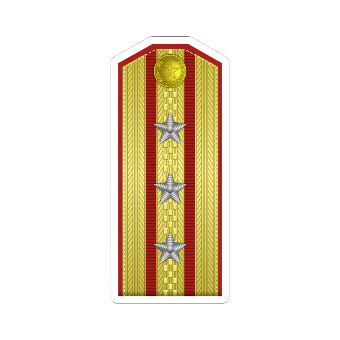 PLA shàng xiào Type 55 (China) (Military Rank) STICKER Vinyl Kiss-Cut Decal 4 Inch White - The Sticker Space