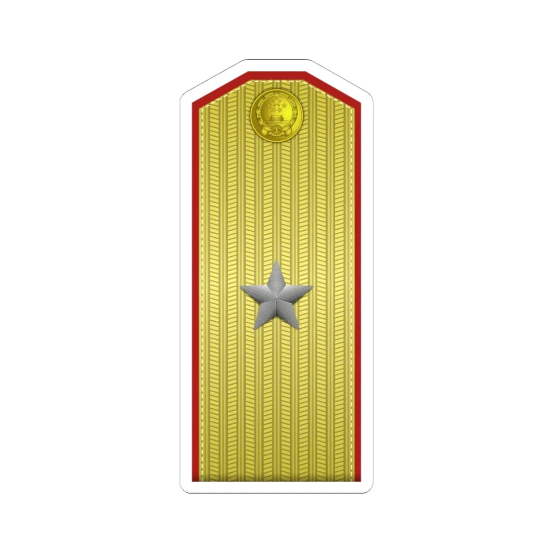 PLA shào jiàng Type 55 (China) (Military Rank) STICKER Vinyl Kiss-Cut Decal 6 Inch White - The Sticker Space