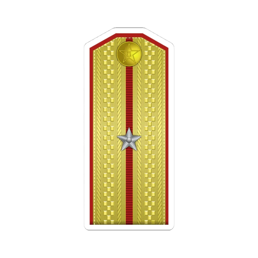 PLA shào wèi Type 55 (China) (Military Rank) STICKER Vinyl Kiss-Cut Decal 4 Inch White - The Sticker Space