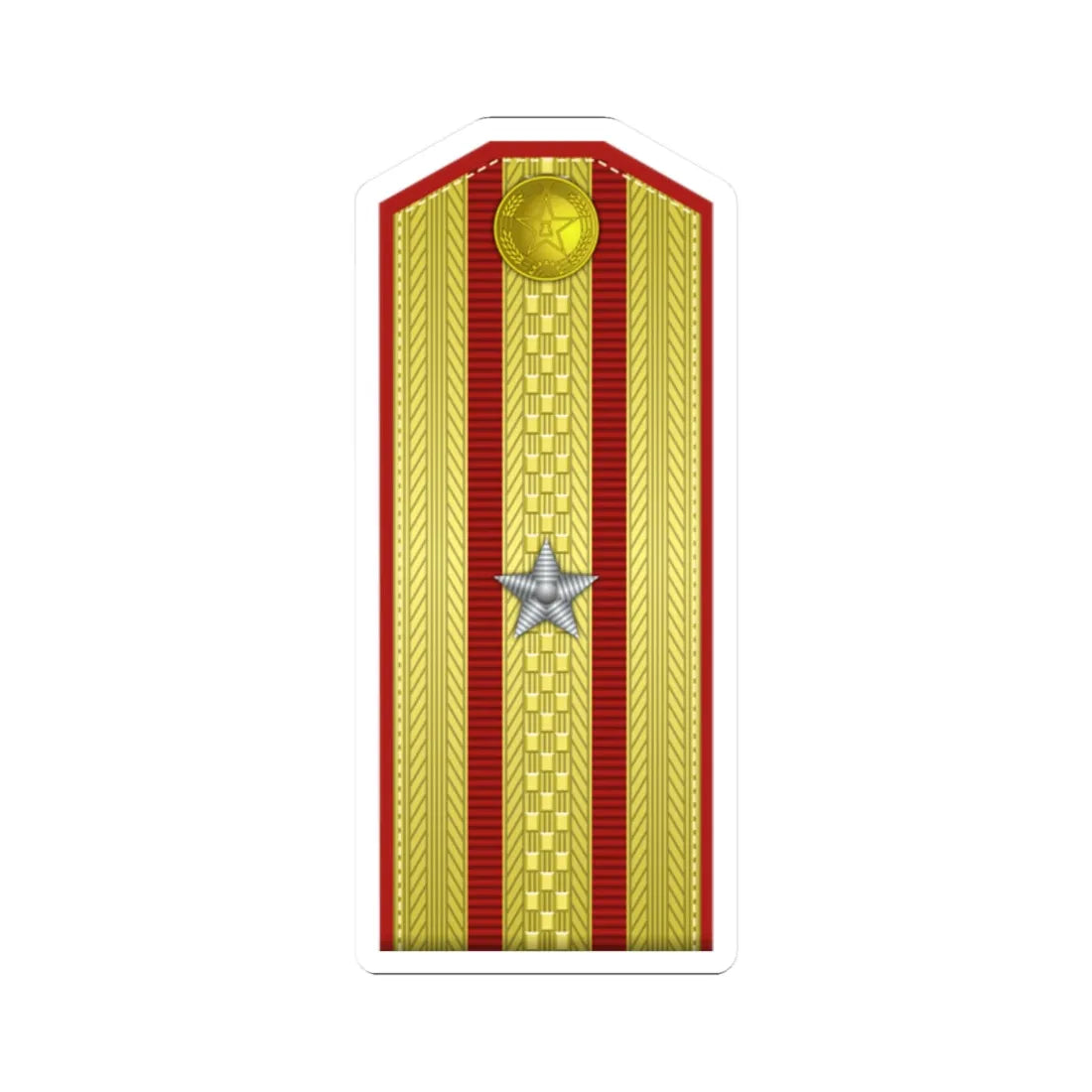 PLA shào xiào Type 55 (China) (Military Rank) STICKER Vinyl Kiss-Cut Decal 2 Inch White - The Sticker Space