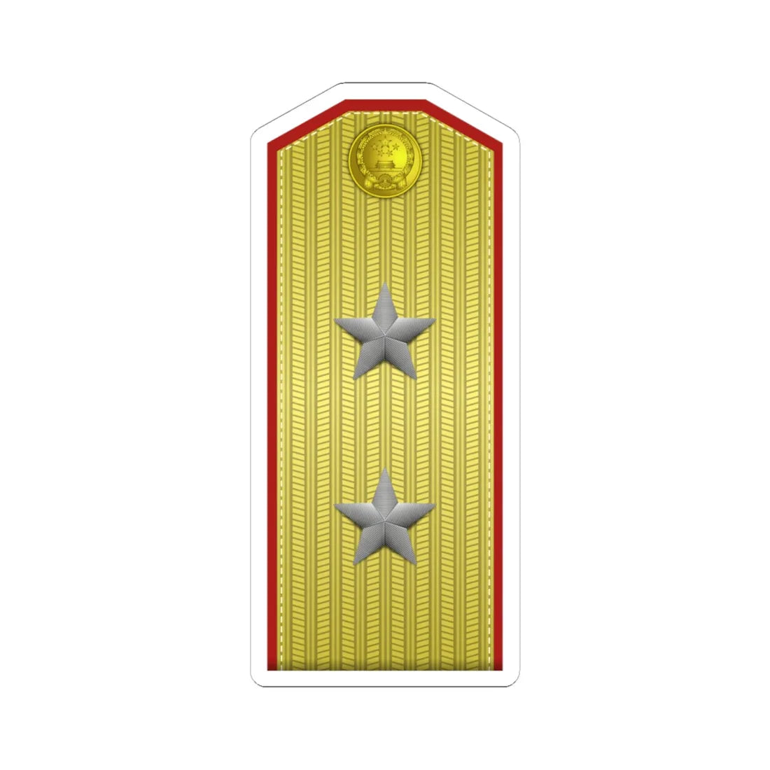 PLA zhōng jiàng Type 55 (China) (Military Rank) STICKER Vinyl Kiss-Cut Decal 6 Inch White - The Sticker Space