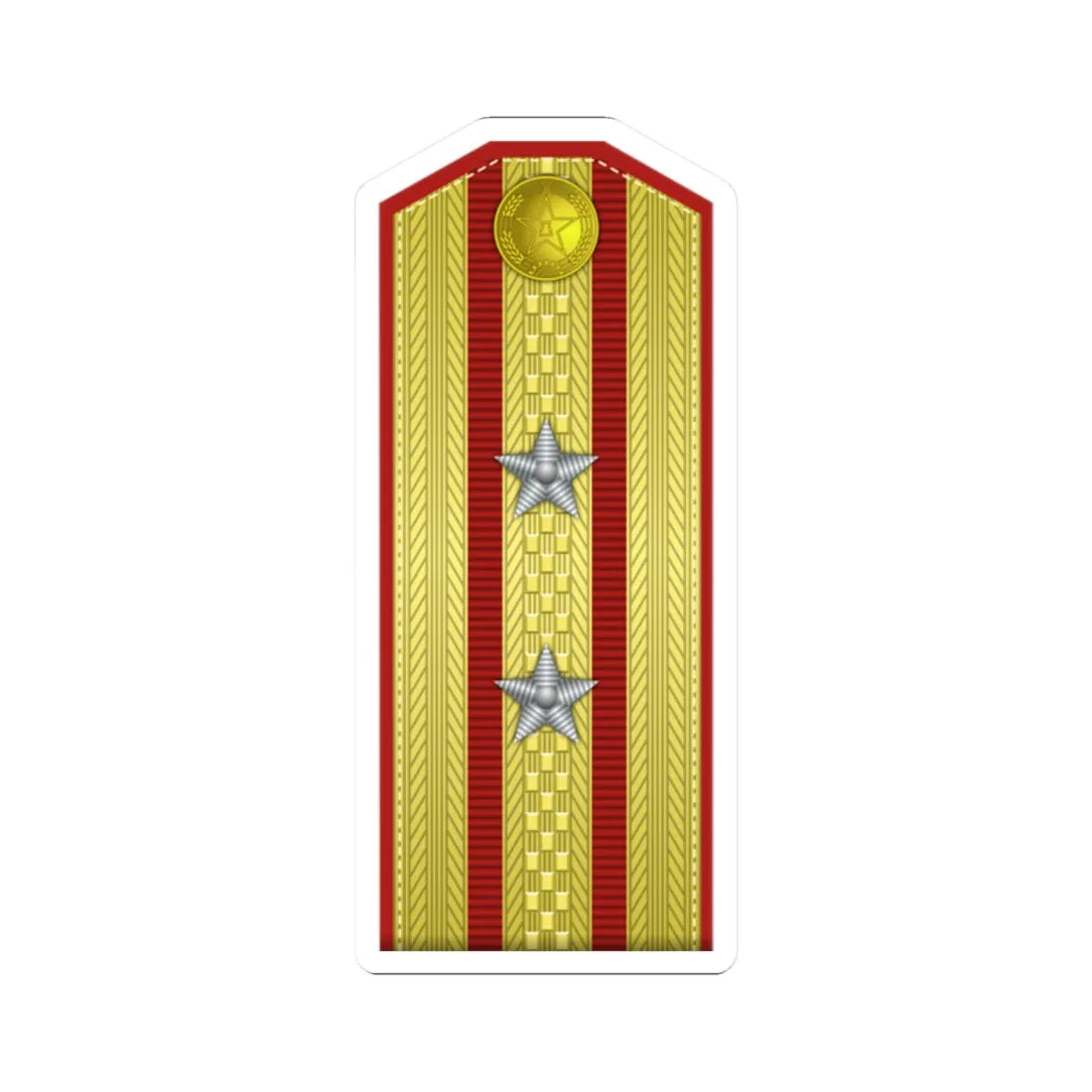 PLA zhōng xiào Type 55 (China) (Military Rank) STICKER Vinyl Kiss-Cut Decal 2 Inch White - The Sticker Space