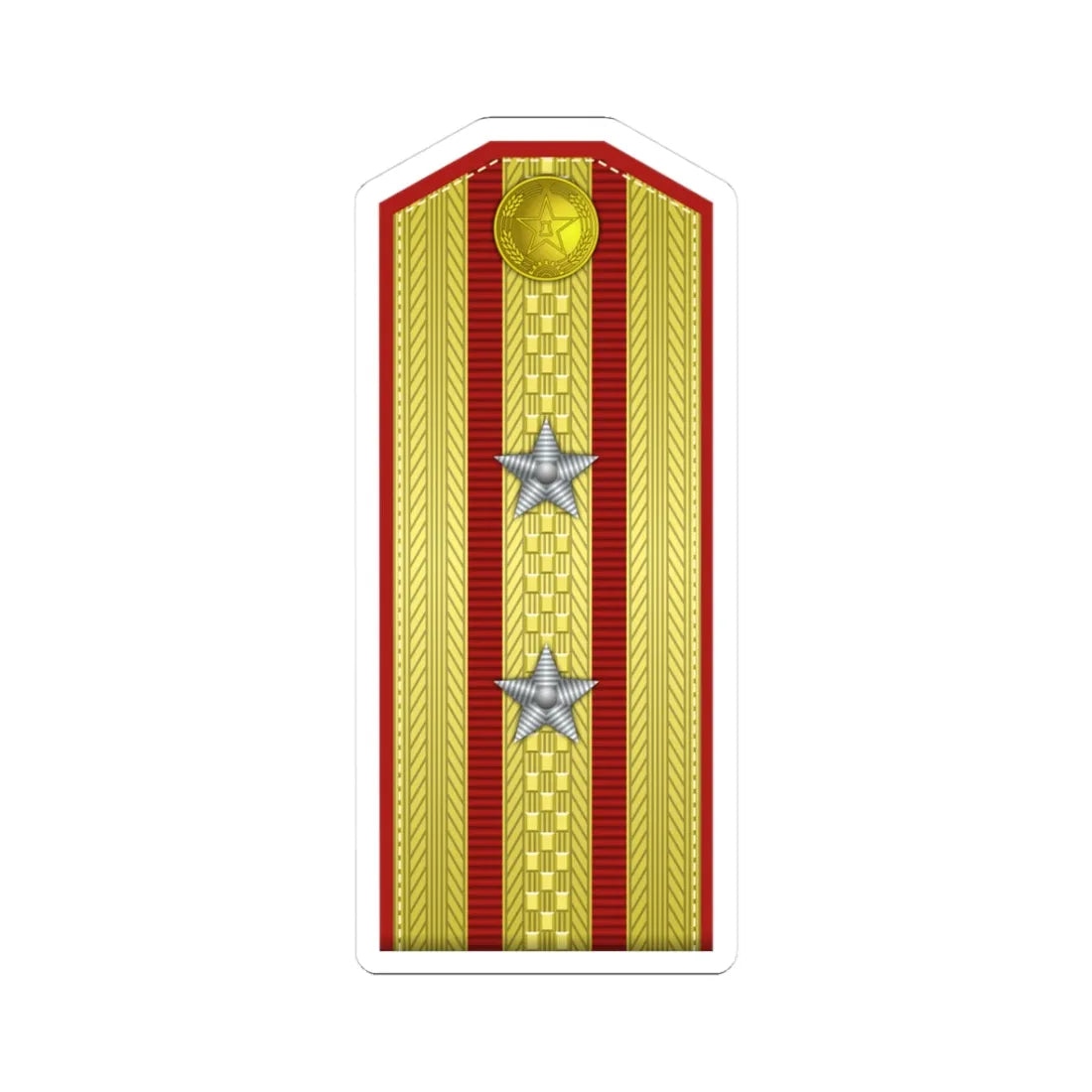 PLA zhōng xiào Type 55 (China) (Military Rank) STICKER Vinyl Kiss-Cut Decal 3 Inch White - The Sticker Space