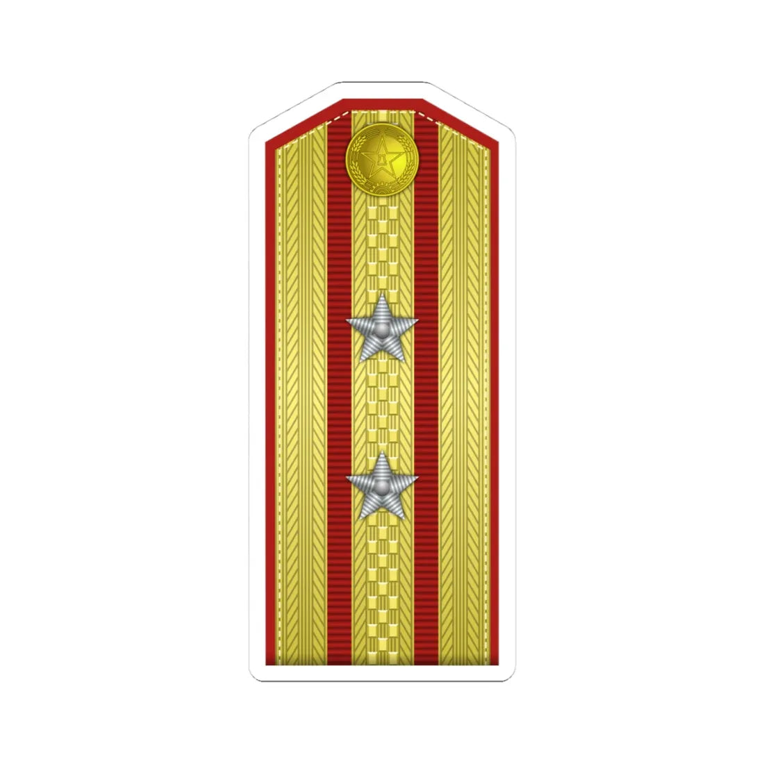 PLA zhōng xiào Type 55 (China) (Military Rank) STICKER Vinyl Kiss-Cut Decal 4 Inch White - The Sticker Space