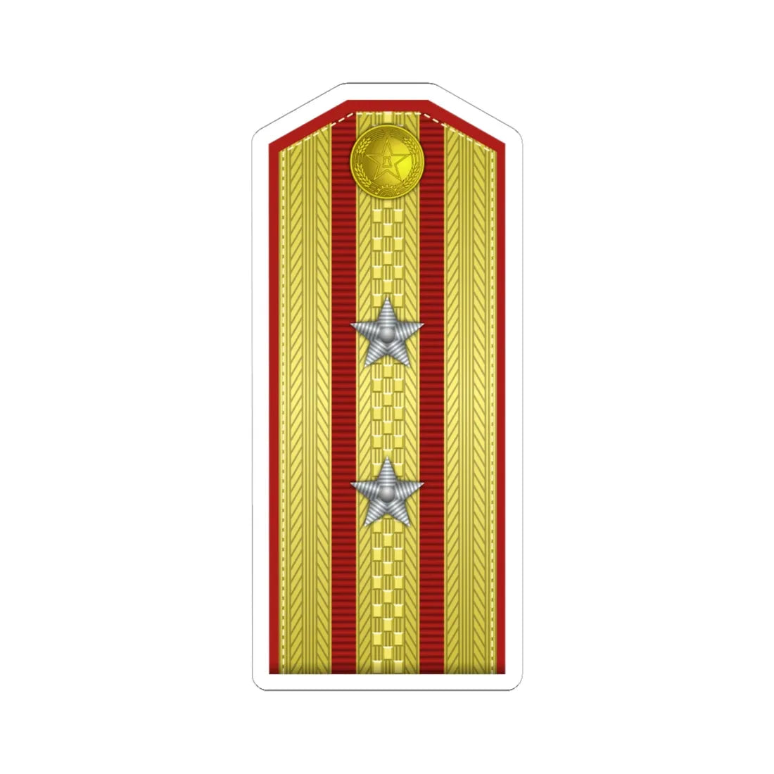 PLA zhōng xiào Type 55 (China) (Military Rank) STICKER Vinyl Kiss-Cut Decal 6 Inch White - The Sticker Space