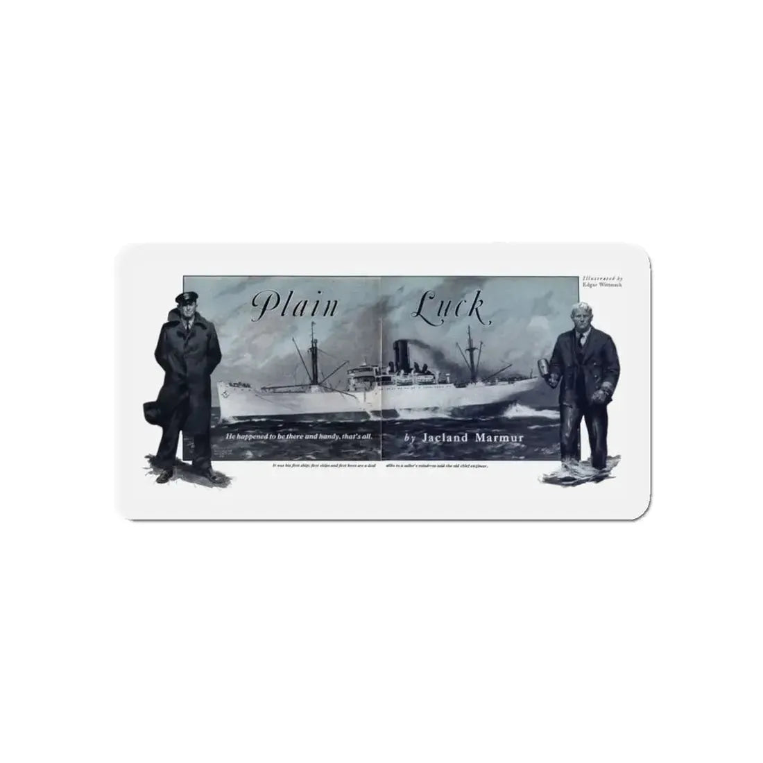 Plain Luck (1), Redbook, December 1934 (Magazine Illustration) Refrigerator Magnet - The Sticker Space