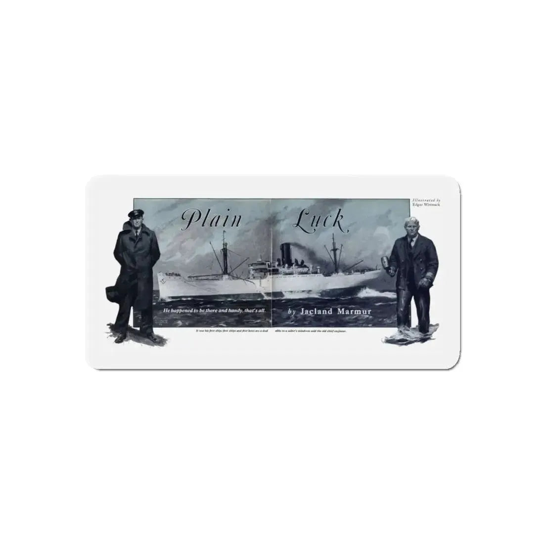 Plain Luck (1), Redbook, December 1934 (Magazine Illustration) Refrigerator Magnet - The Sticker Space