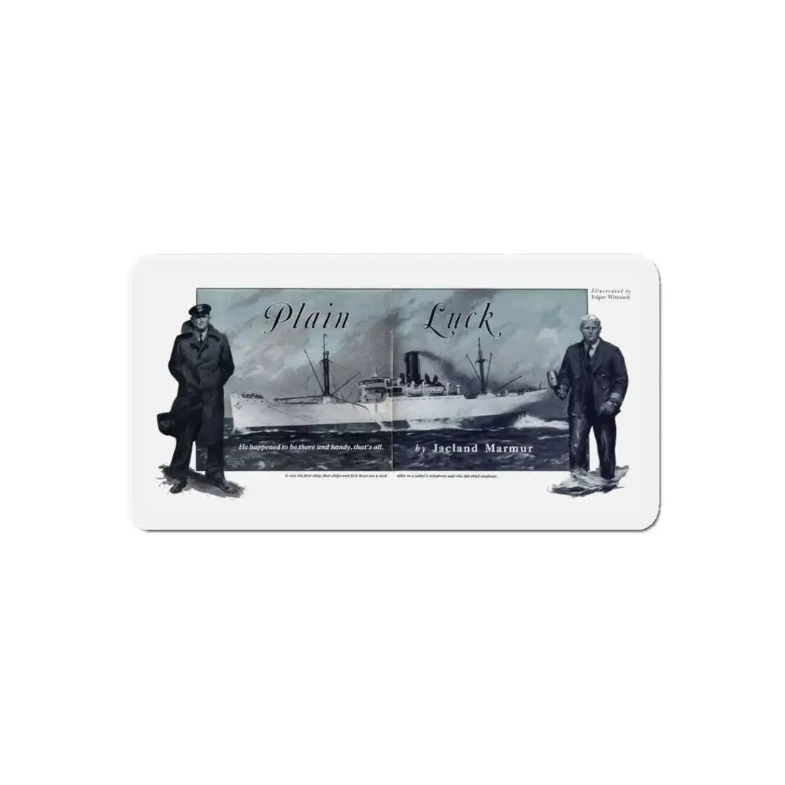 Plain Luck (1), Redbook, December 1934 (Magazine Illustration) Refrigerator Magnet - The Sticker Space