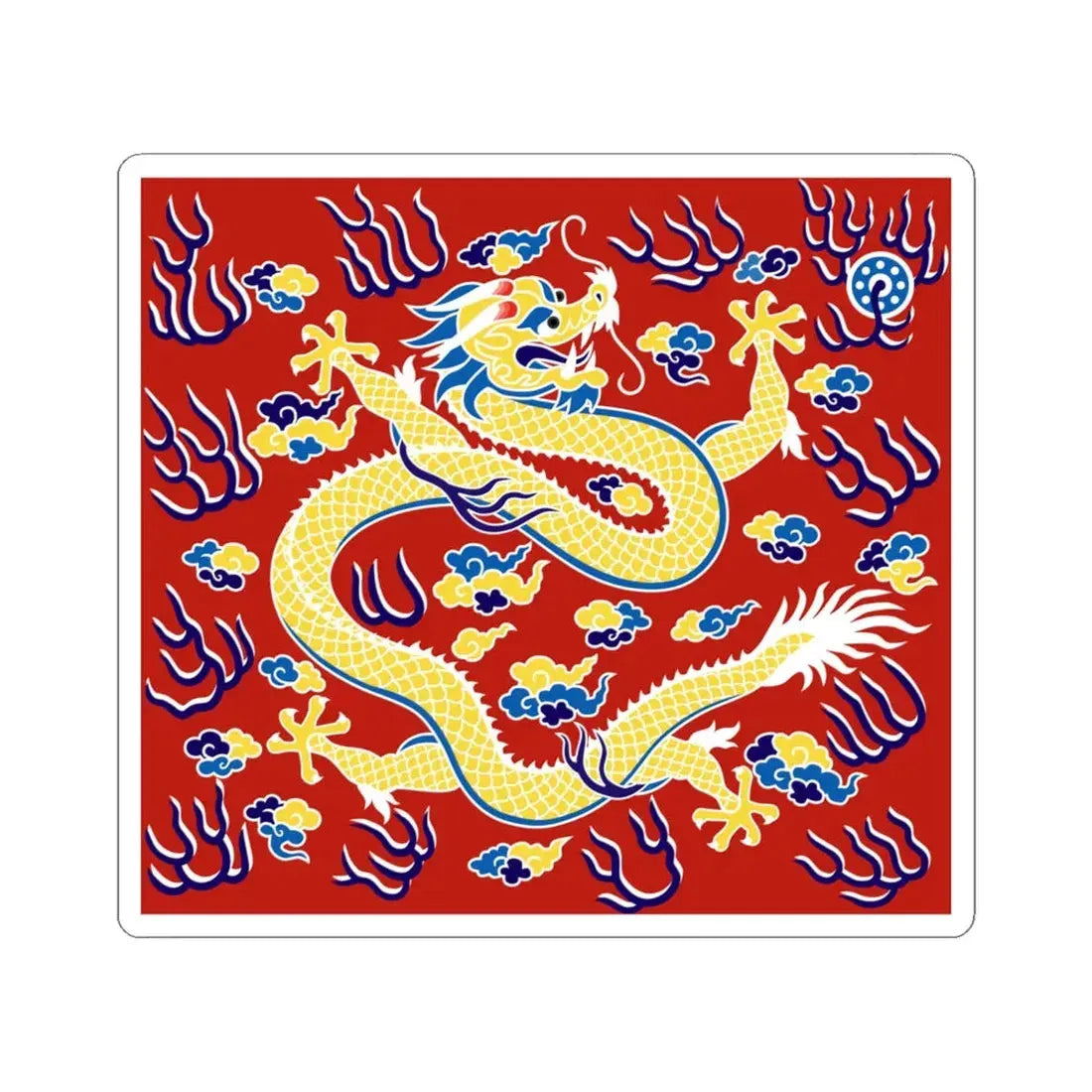 Plain Red Banner (China) STICKER Vinyl Kiss-Cut Decal 6 Inch White - The Sticker Space