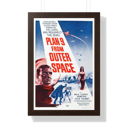 PLAN 9 FROM OUTER SPACE 1959 - Framed Movie Poster-16″ x 24″-The Sticker Space