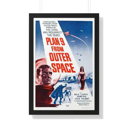 PLAN 9 FROM OUTER SPACE 1959 - Framed Movie Poster 20" x 30" Black - The Sticker Space