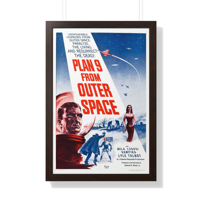 PLAN 9 FROM OUTER SPACE 1959 - Framed Movie Poster-20" x 30"-The Sticker Space