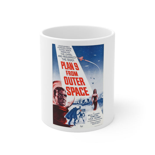Plan 9 from Outer Space 1959 Movie Poster - White Coffee Cup 11oz-11oz-The Sticker Space